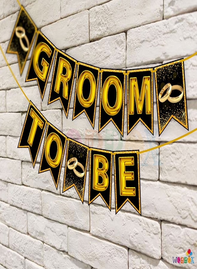 ووبوكس لافتة ووبوكس لحفلة توديع العزوبية، زينة لحفلة توديع العزوبية، لافتة لحفلة توديع العزوبية للعروس والعريس، زينة لحفلة توديع العزوبية - "العريس المنتظر" ذهبي - Image 4